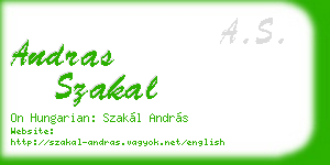 andras szakal business card