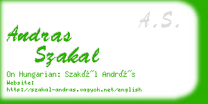 andras szakal business card